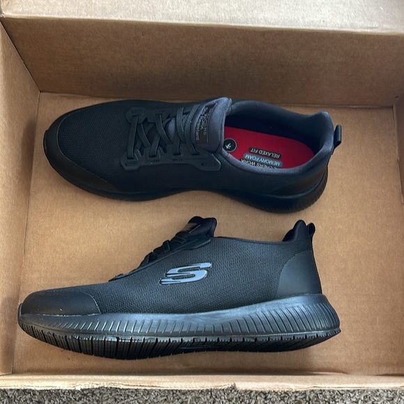 Skechers Slip Resistant All Black Work Shoes Size 9 - Picture 6 of 12